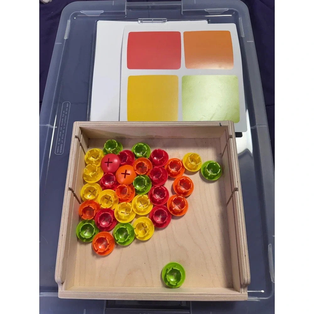 Lovevery Wooden Color Matching Peg Board Game Montessori Educational Toy